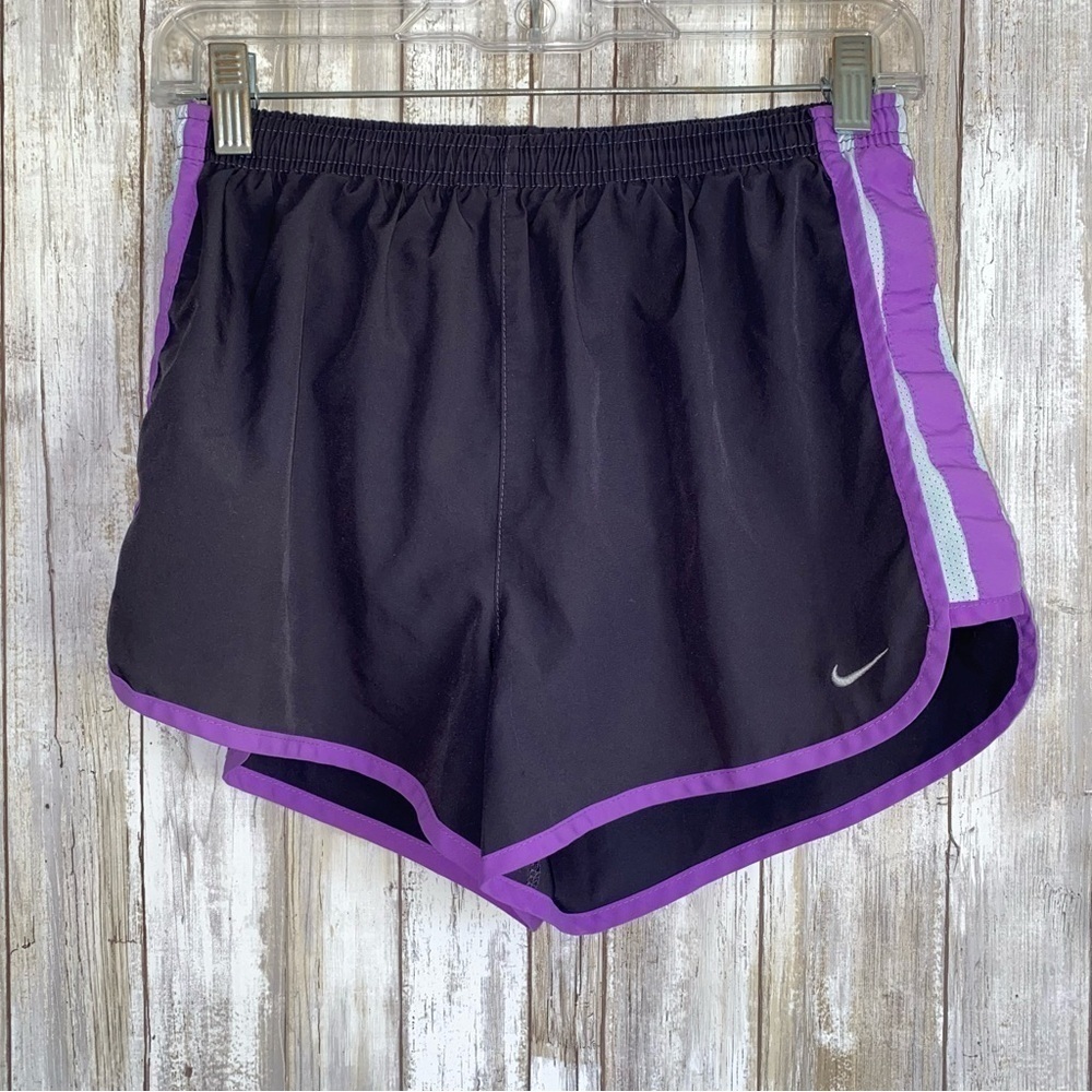 Nike Women's Black and Purple Running Shorts